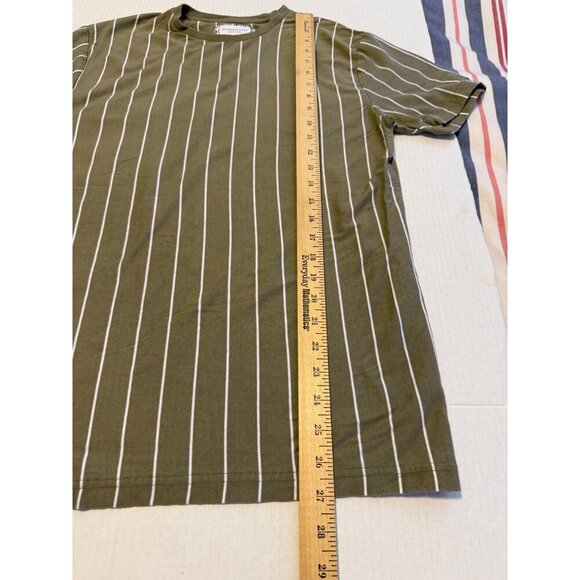 Denim & Flower Ricky Singh Tan Striped T-Shirt Small - Picture 11 of 16
